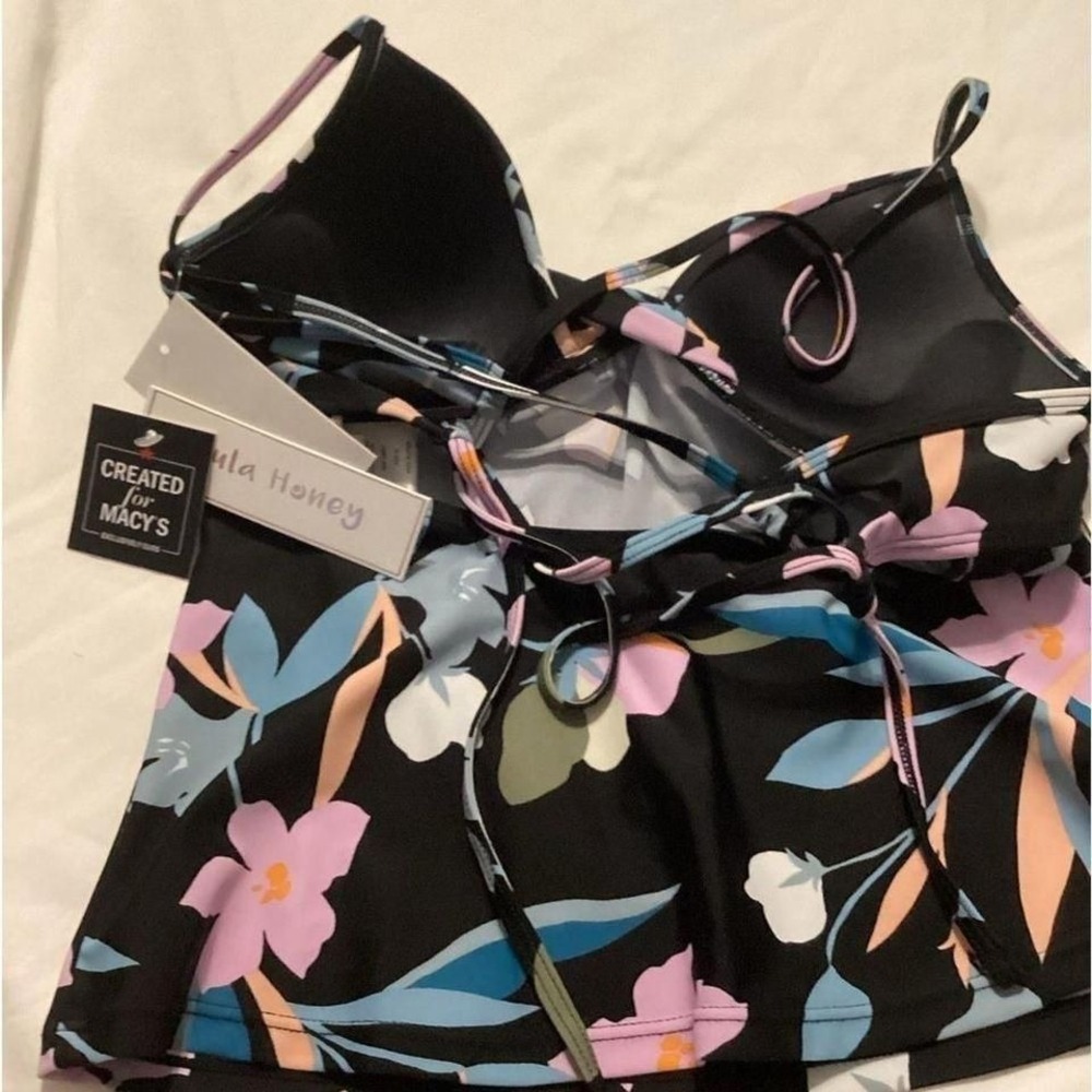 NWT HULA HONEY Women's Black Strappy- size XS Top - Picture 2 of 8